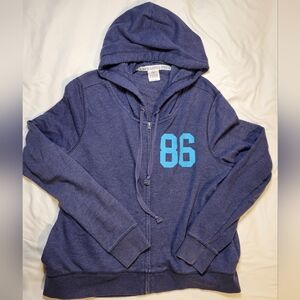 Victoria's Secret PINK Heather Blue Zip Up Sweatshirt